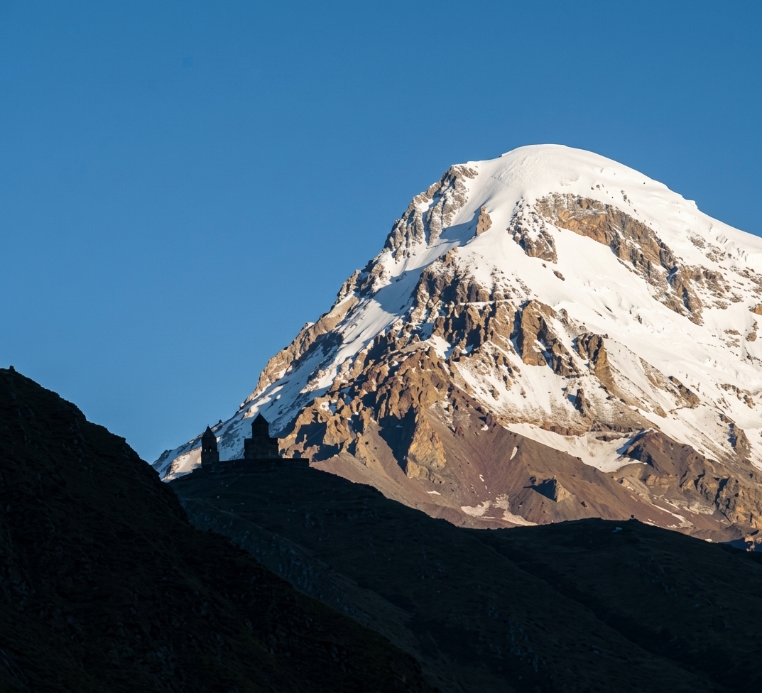 Mount Kazbegi and Gergeti Trinity Church