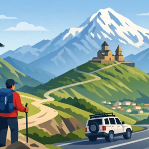 How to Reach Gergeti Church From Stepantsminda