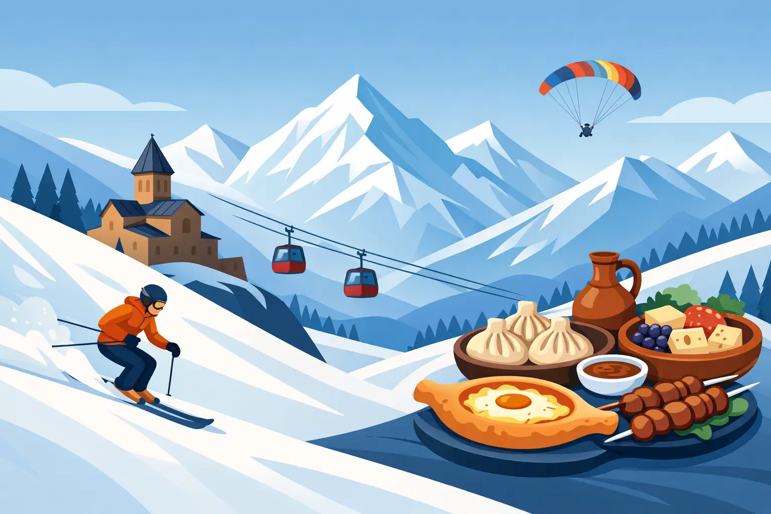 Georgia Skiing for Powder, Peaks and Feasts